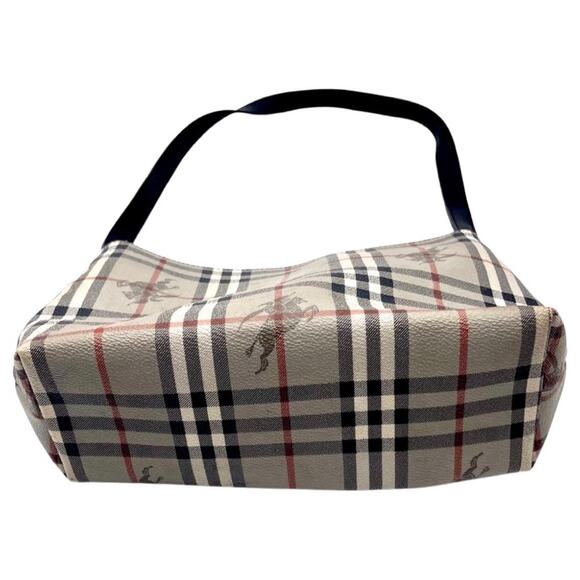 VINTAGE - BURBERRY Lorne Haymarket black Check shoulder bag - Made in England - Picture 4 of 16